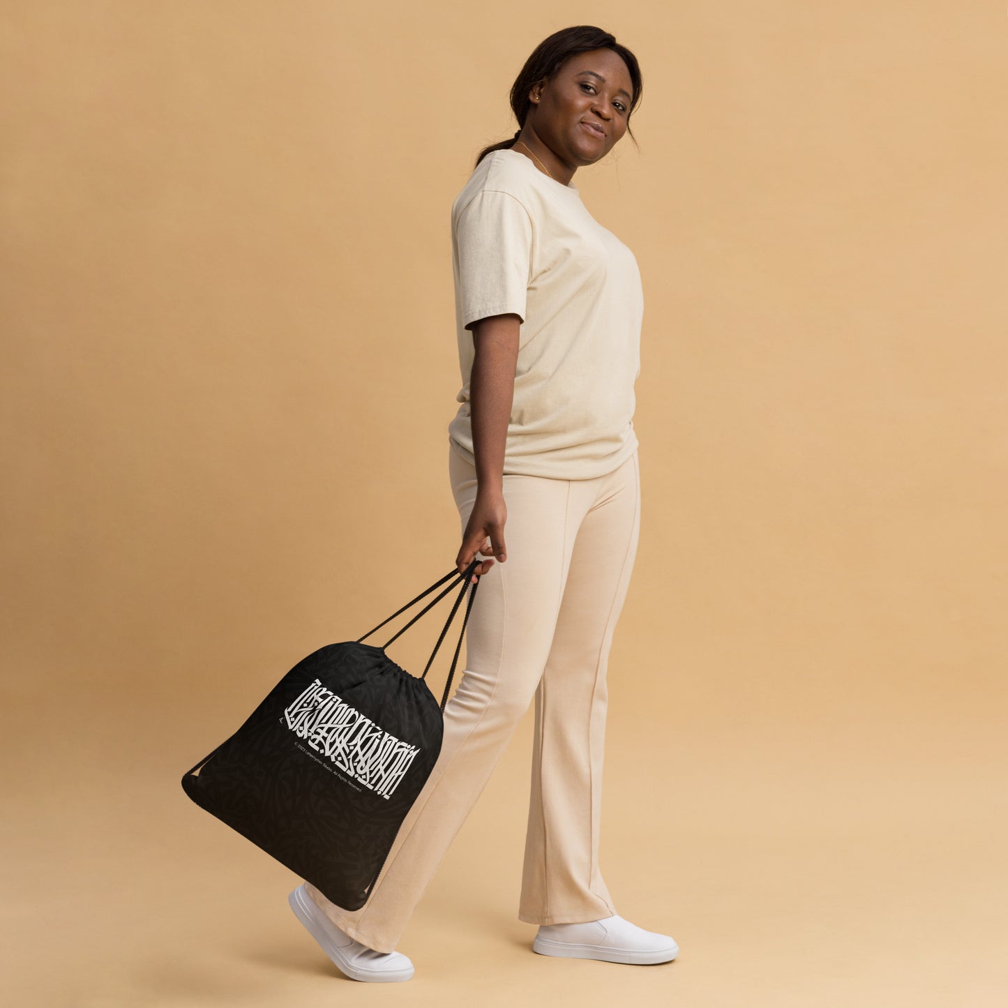 Inscription Drawstring bag