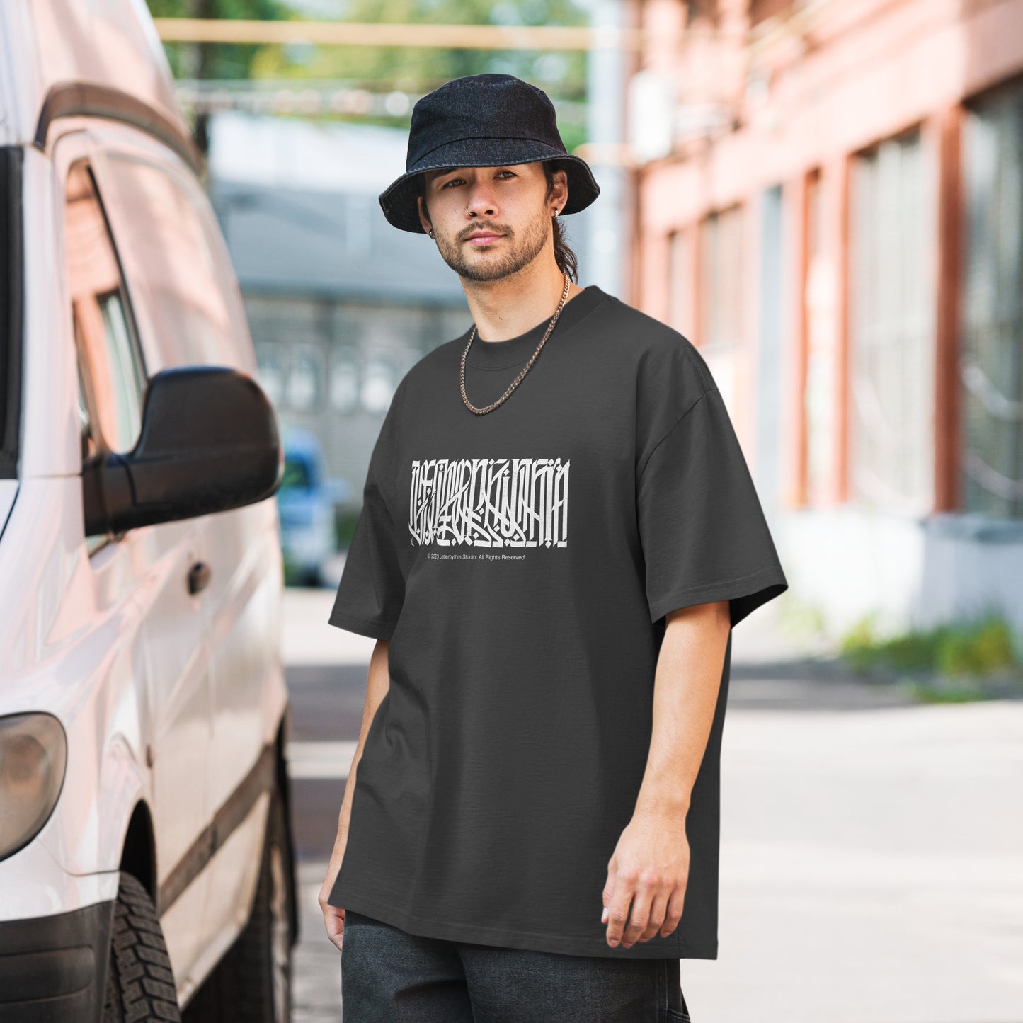 Inscription Oversized Faded T-Shirt