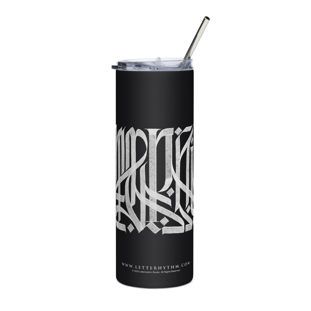 Letterhythm® Inscription Stainless Steel Tumbler Black