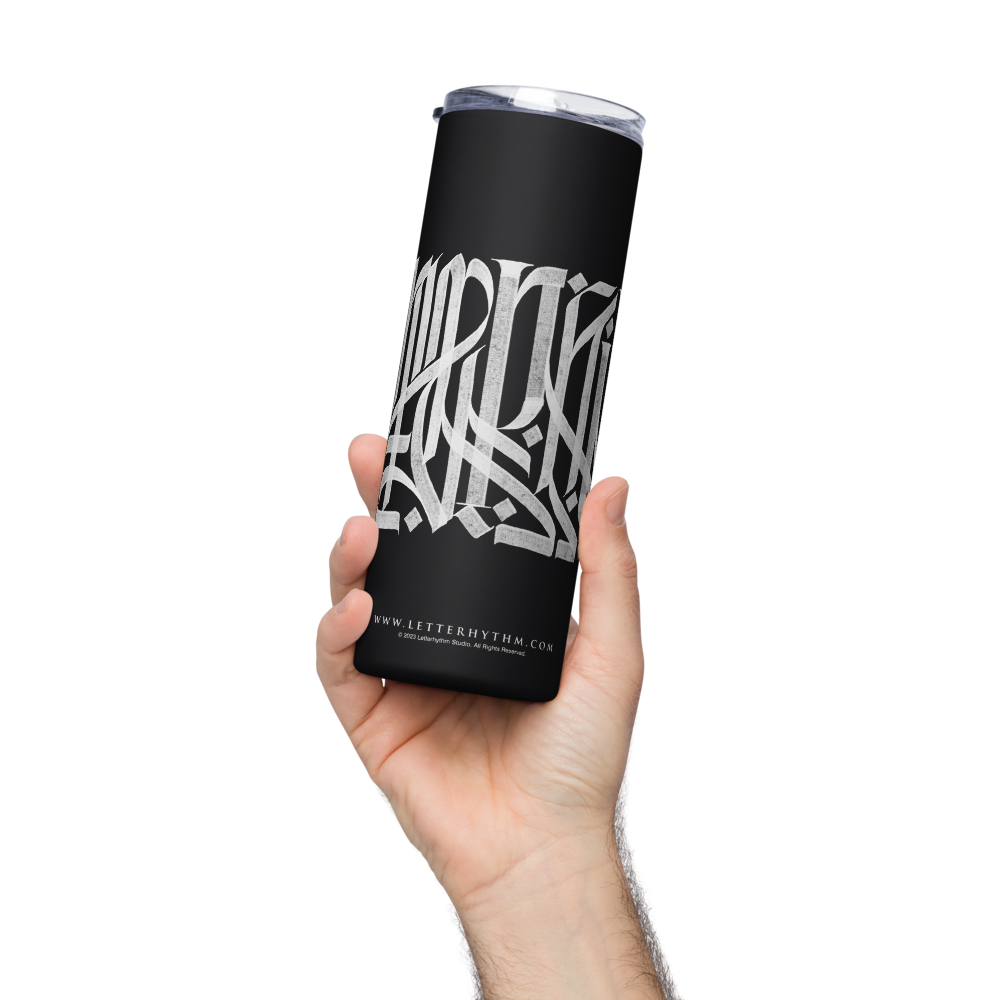 Letterhythm® Inscription Stainless Steel Tumbler Black