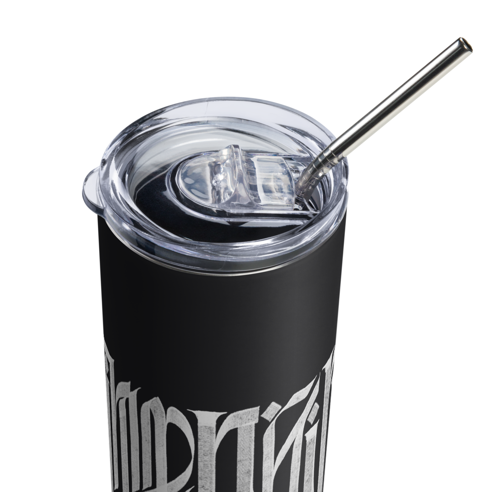 Letterhythm® Inscription Stainless Steel Tumbler Black