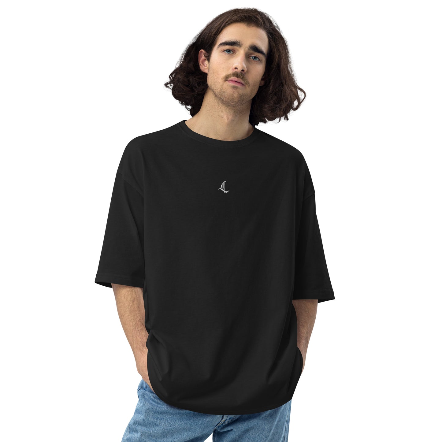 Letterhythm® Signature Unisex Oversized T-shirt (White Logo Embroidery)