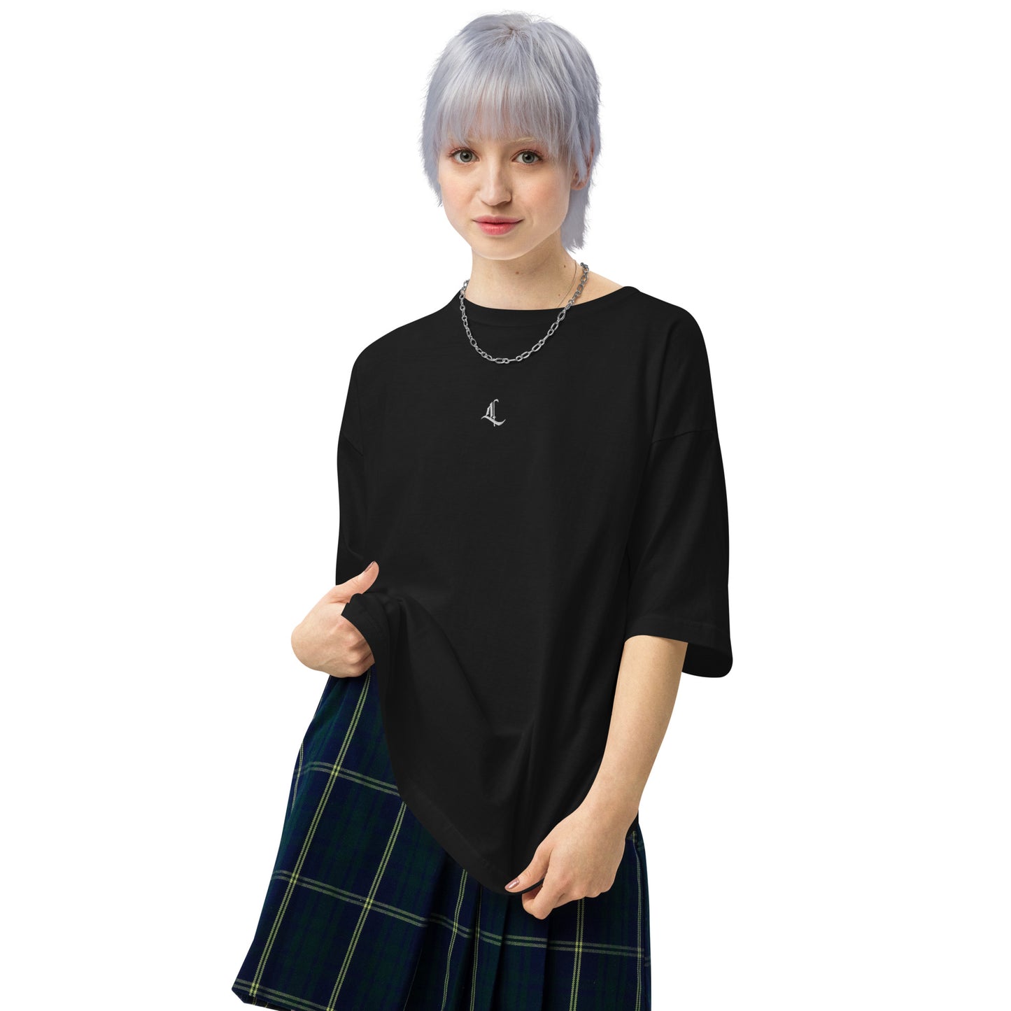 Letterhythm® Signature Unisex Oversized T-shirt (White Logo Embroidery)