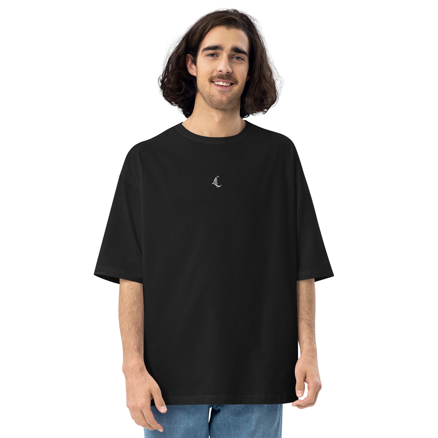 Letterhythm® Signature Unisex Oversized T-shirt (White Logo Embroidery)