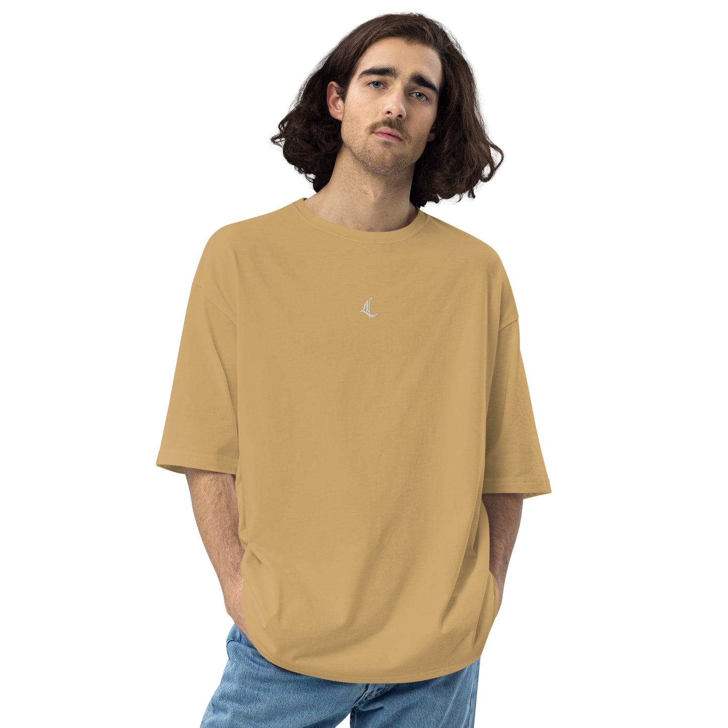 Letterhythm® Signature Unisex Oversized T-shirt (White Logo Embroidery)