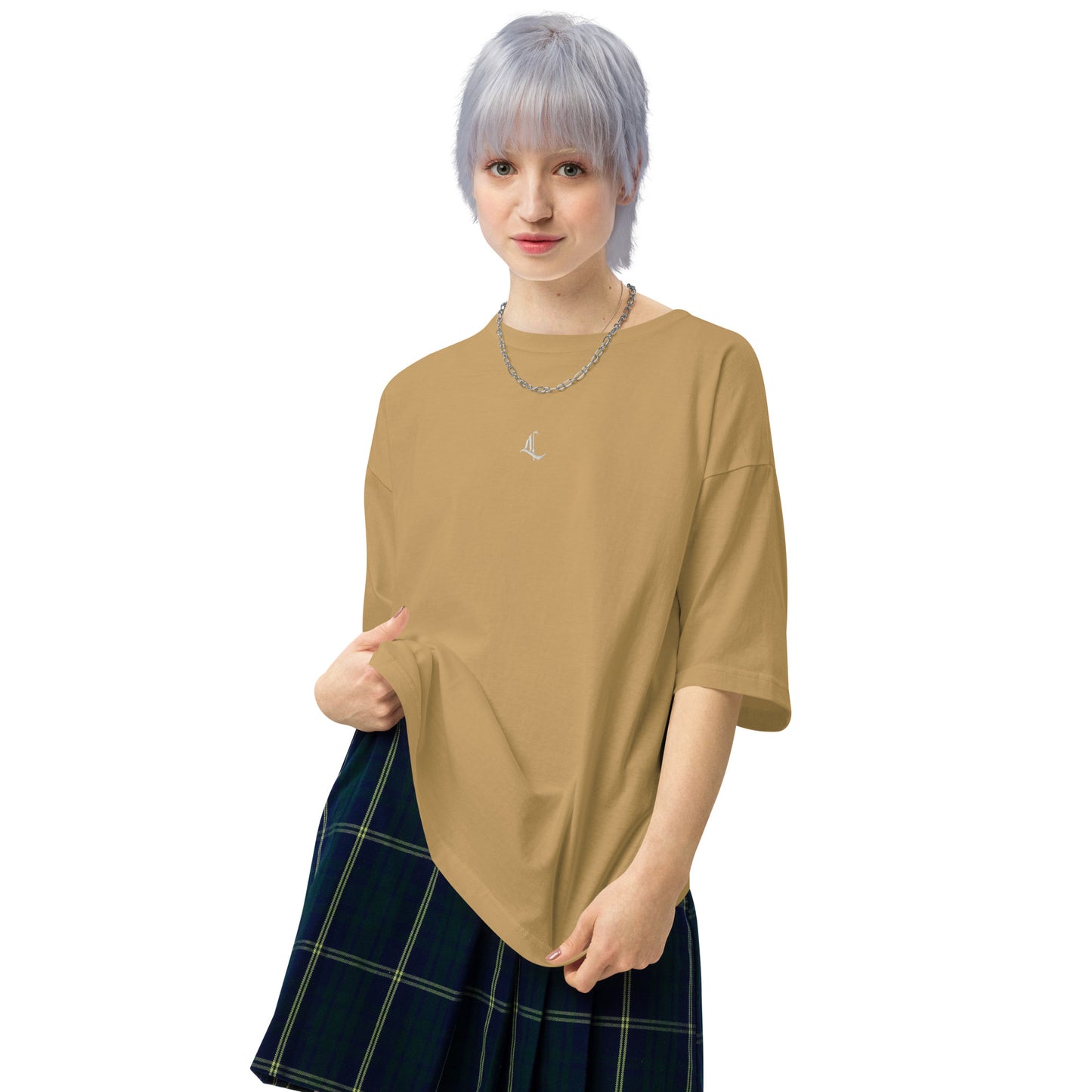 Letterhythm® Signature Unisex Oversized T-shirt (White Logo Embroidery)