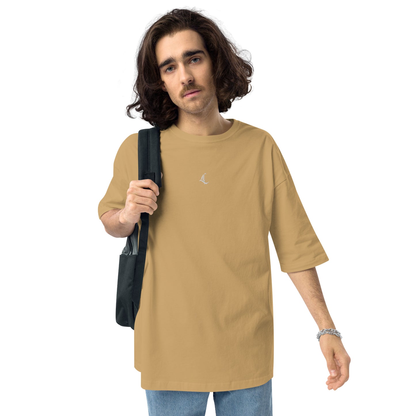 Letterhythm® Signature Unisex Oversized T-shirt (White Logo Embroidery)