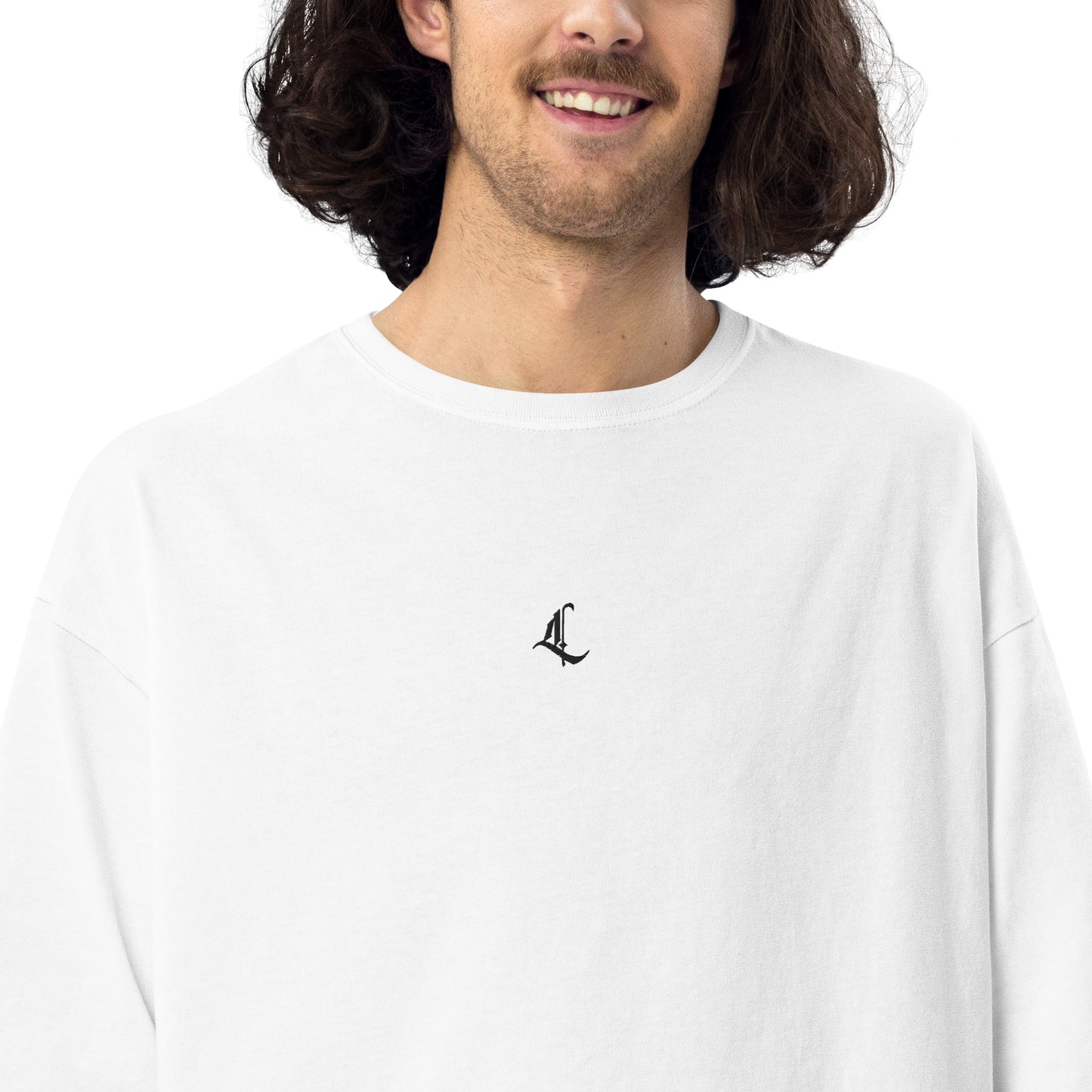 Letterhythm® Signature Unisex Oversized T-Shirt (Blackout Logo Embroidery)