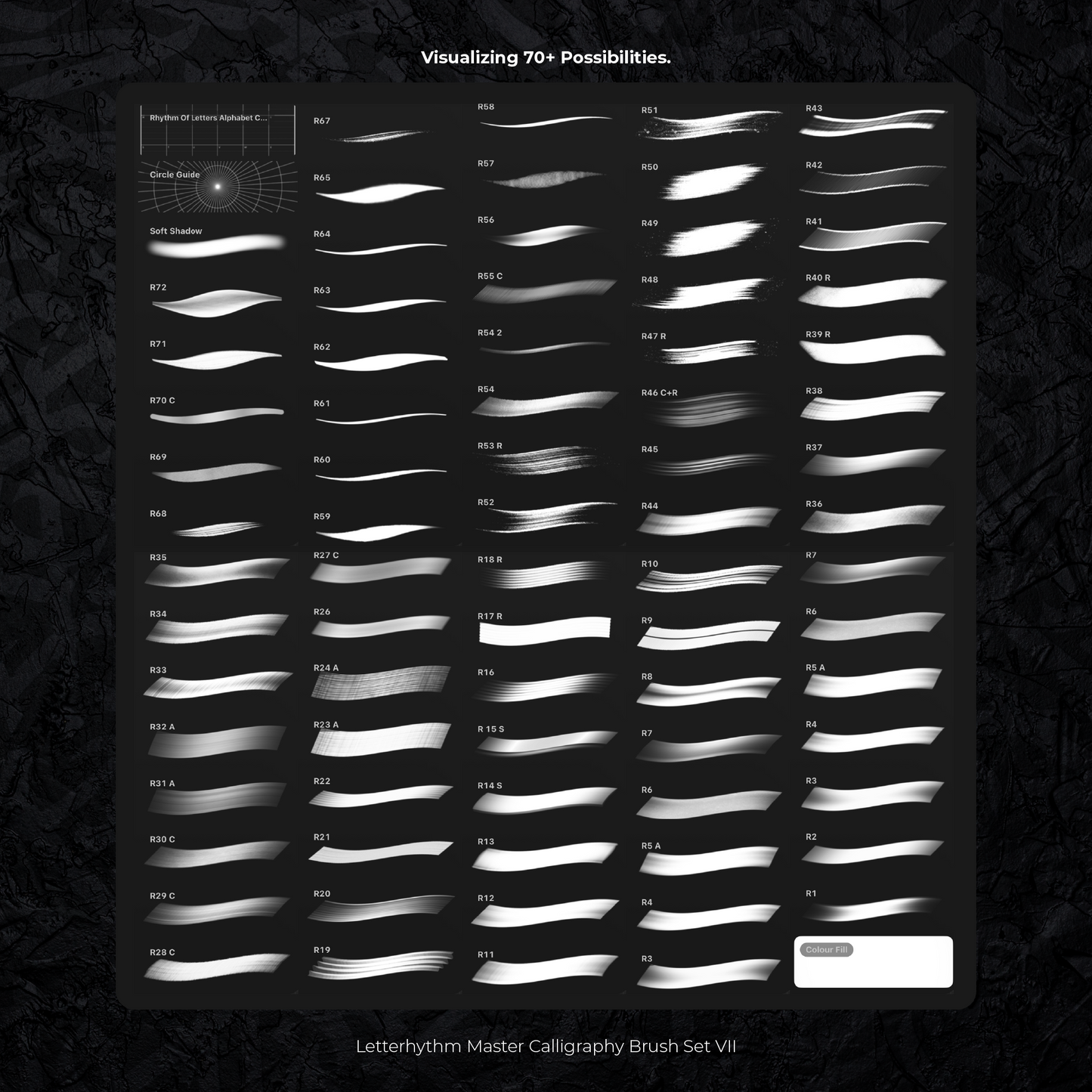 Letterhythm Master Calligraphy Brush Set VII for Procreate