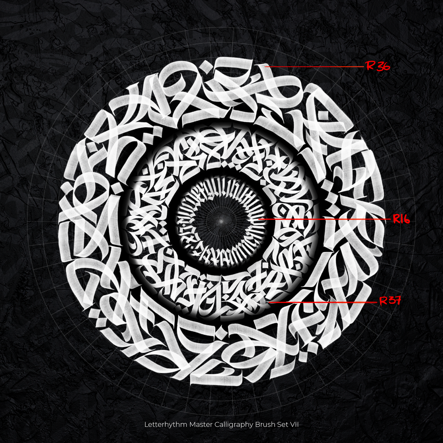 Letterhythm Master Calligraphy Brush Set VII for Procreate