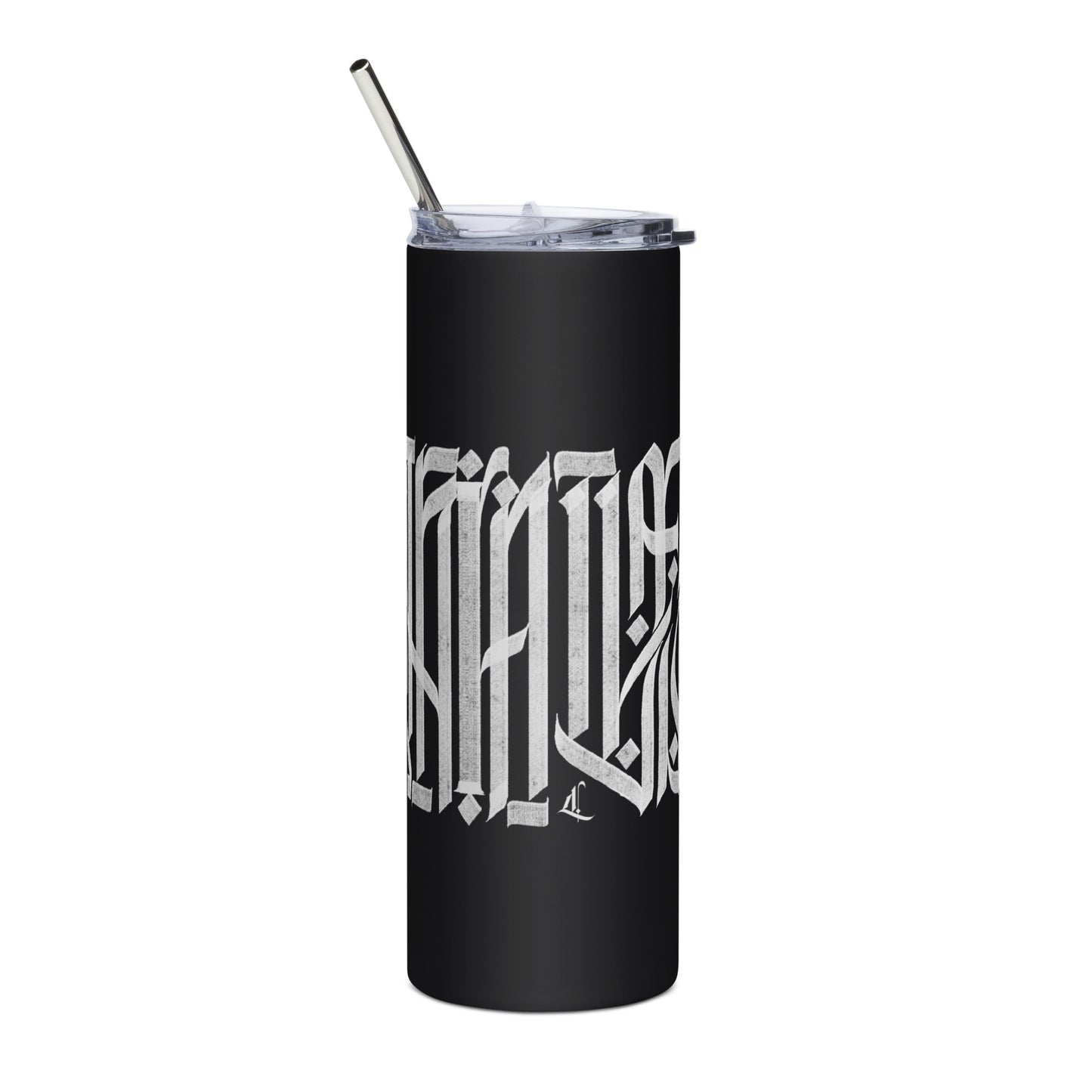 Letterhythm® Inscription Stainless Steel Tumbler Black