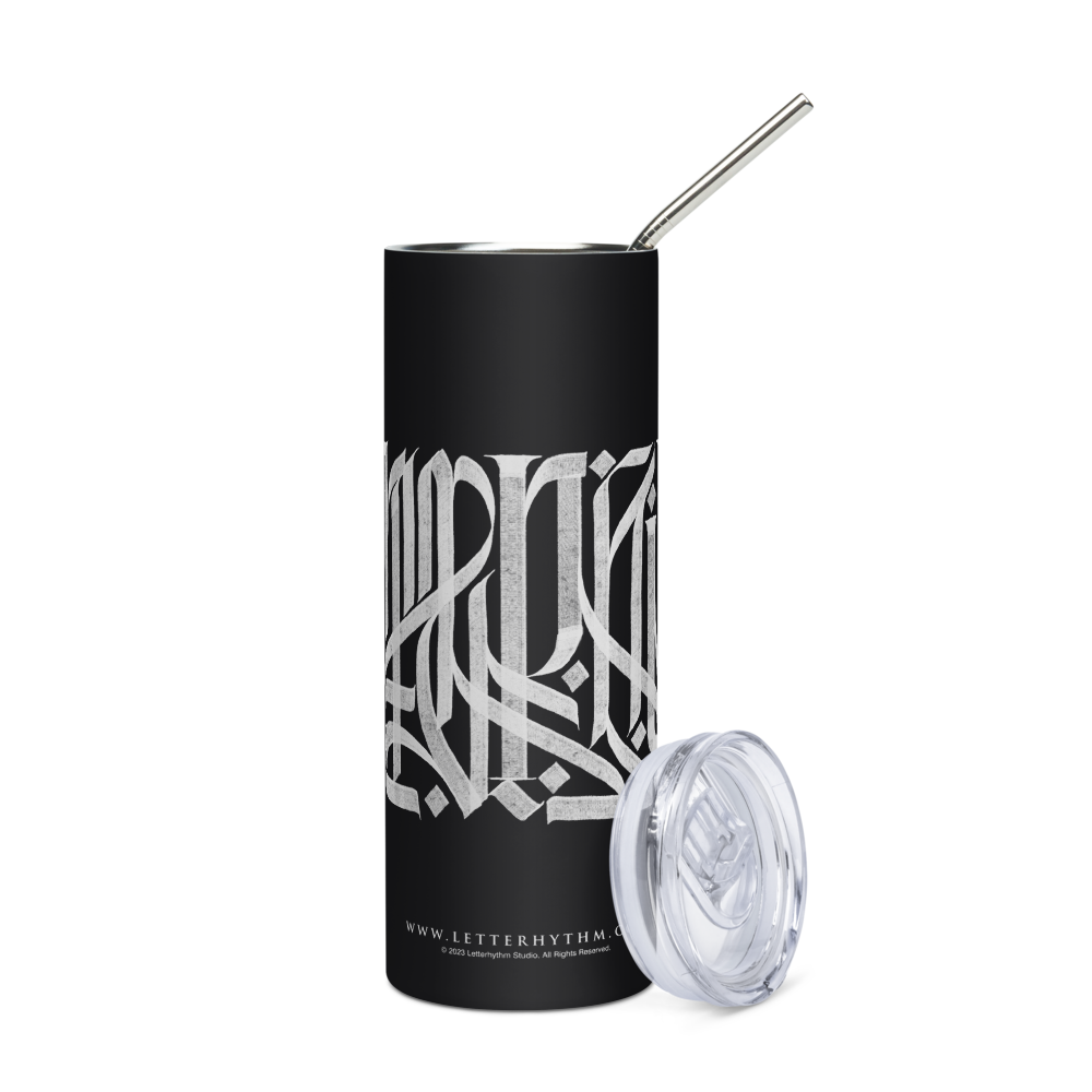 Letterhythm® Inscription Stainless Steel Tumbler Black