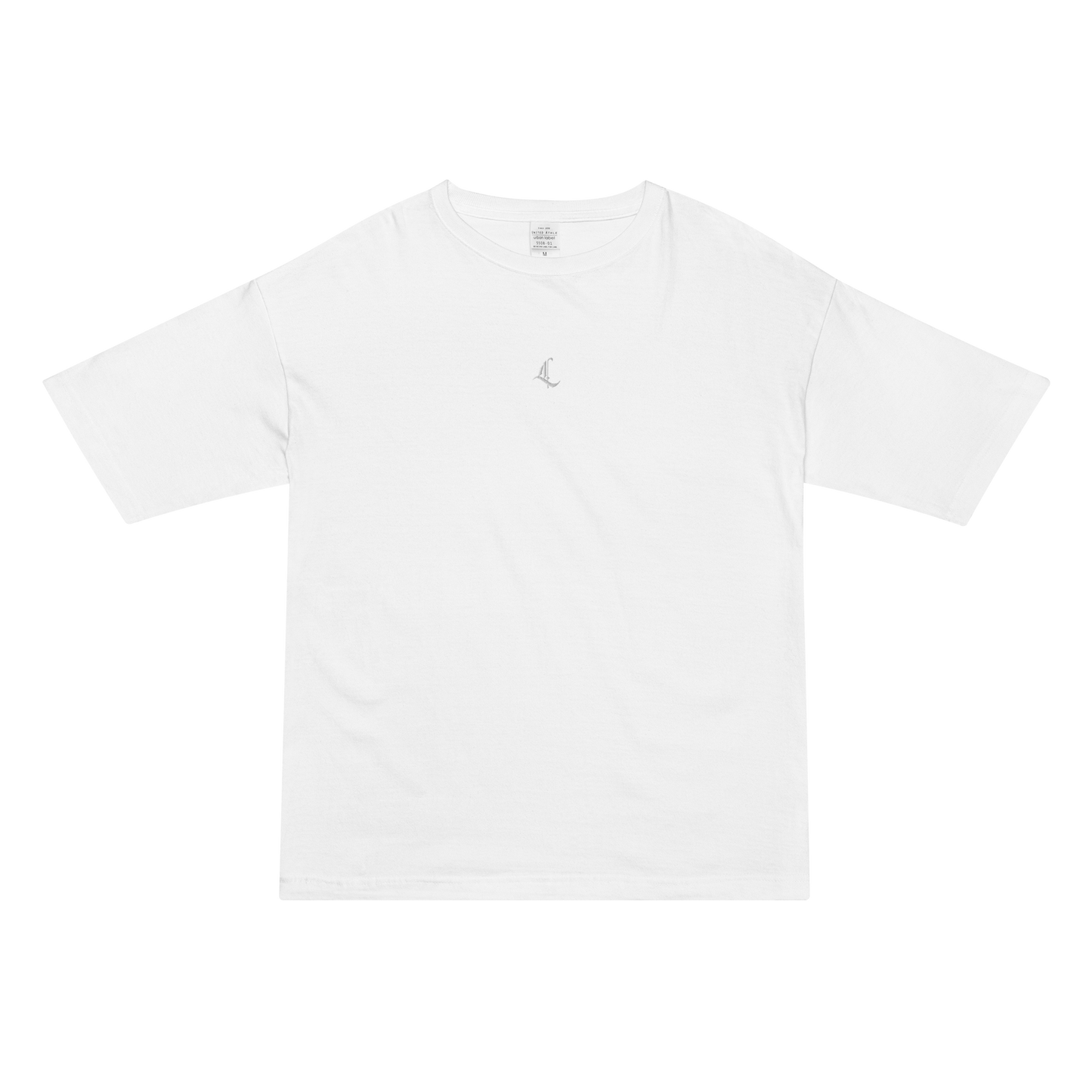 Letterhythm® Signature Unisex Oversized T-shirt (White Logo Embroidery)